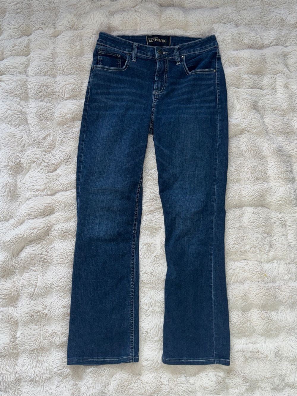 Silver Curvy High Bootcut Dark Wash Jeans 8x31